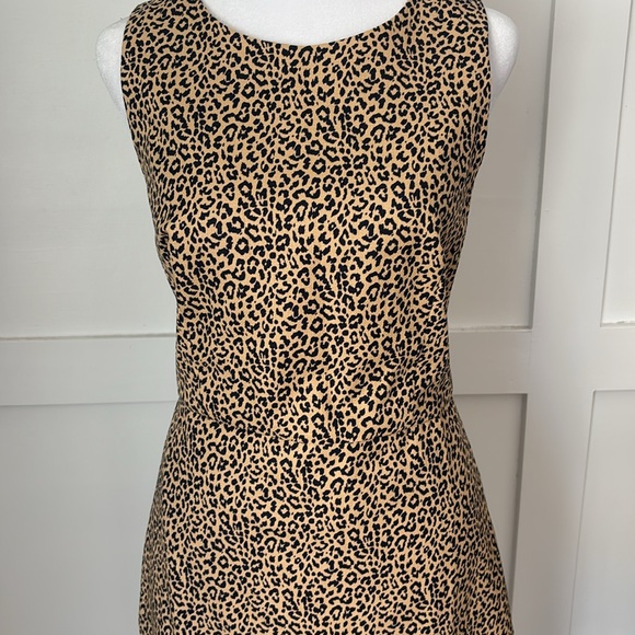 J. Crew size 6 animal print sleeveless dress in excellent condition. - Picture 2 of 7